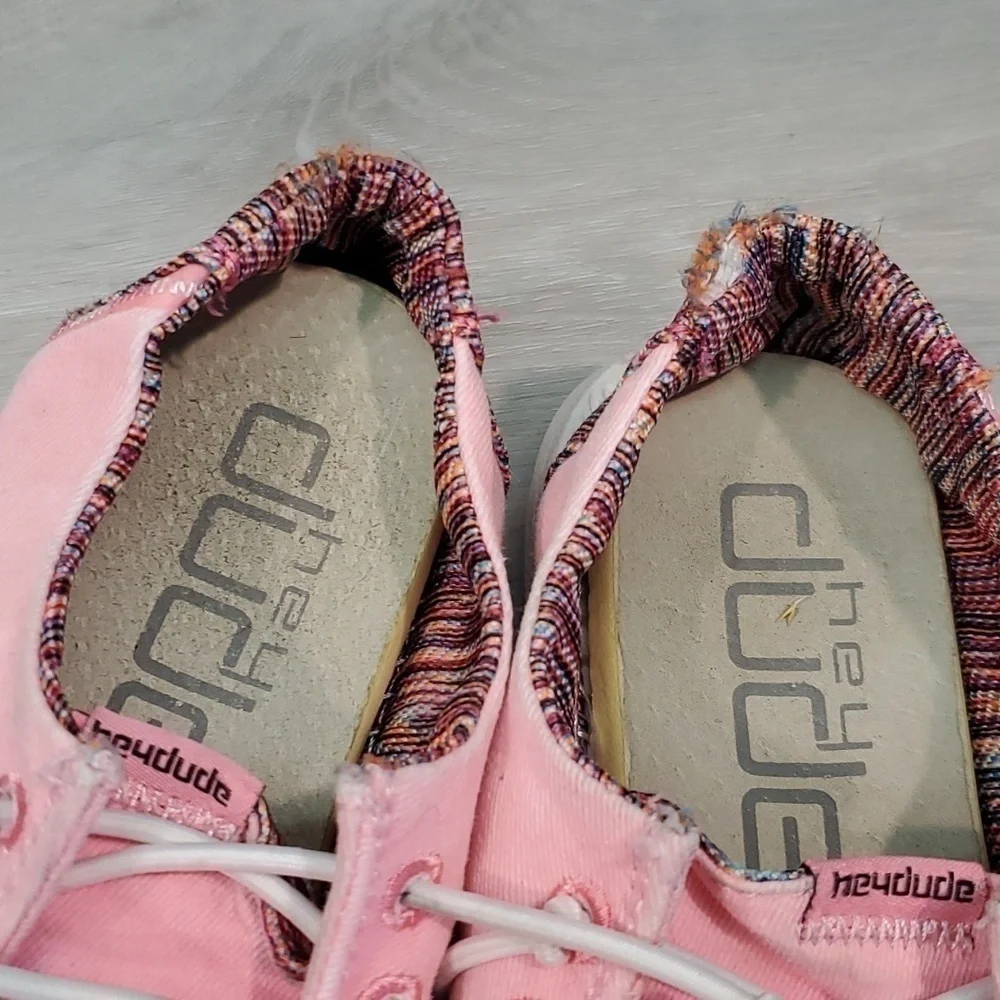 Hey Dude Kids Wendy Youth  pink multi Loafer Slip on shoes sz K12